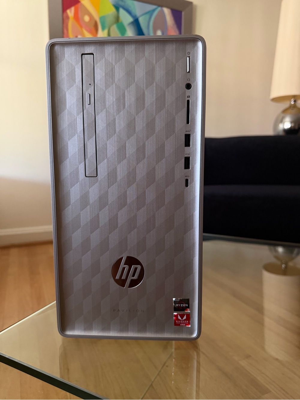 HP Silver Pavilion Mini Tower Desktop